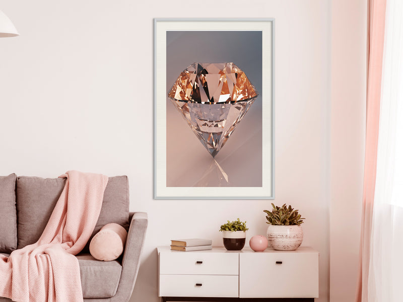 Poster - Shiny Gem  - wit passepartout