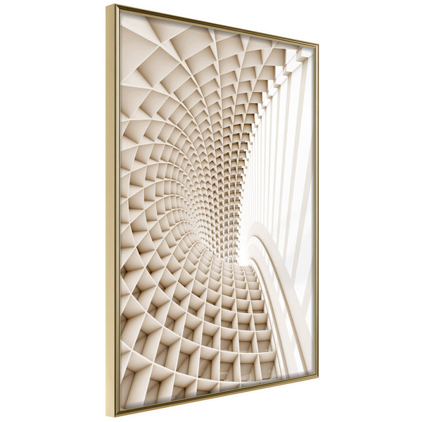 Poster - Curved Library  - goud