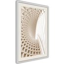 Poster - Curved Library  - wit passepartout