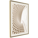 Poster - Curved Library  - goud passepartout