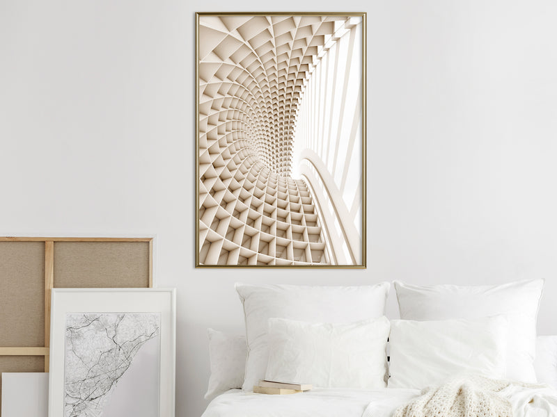 Poster - Curved Library  - goud