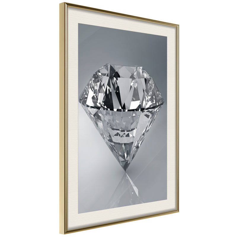 Poster - Precious Gem  - goud passepartout