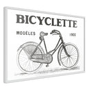 Poster - Bicyclette  - wit