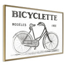 Poster - Bicyclette  - goud