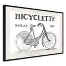 Poster - Bicyclette  - zwart passepartout