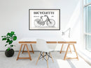 Poster - Bicyclette  - zwart passepartout
