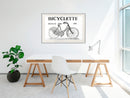 Poster - Bicyclette  - wit passepartout