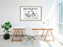 Poster - Bicyclette  - goud passepartout