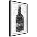 Poster - Bottle of Tequila  - zwart
