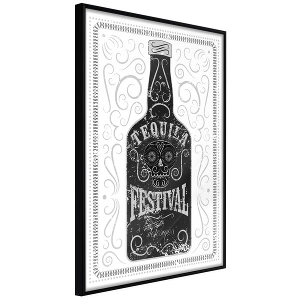 Poster - Bottle of Tequila  - zwart