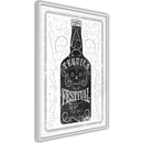 Poster - Bottle of Tequila  - wit