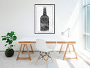 Poster - Bottle of Tequila  - zwart
