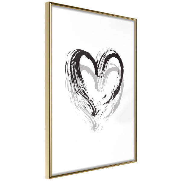 Poster - Painted Declaration of Love  - goud