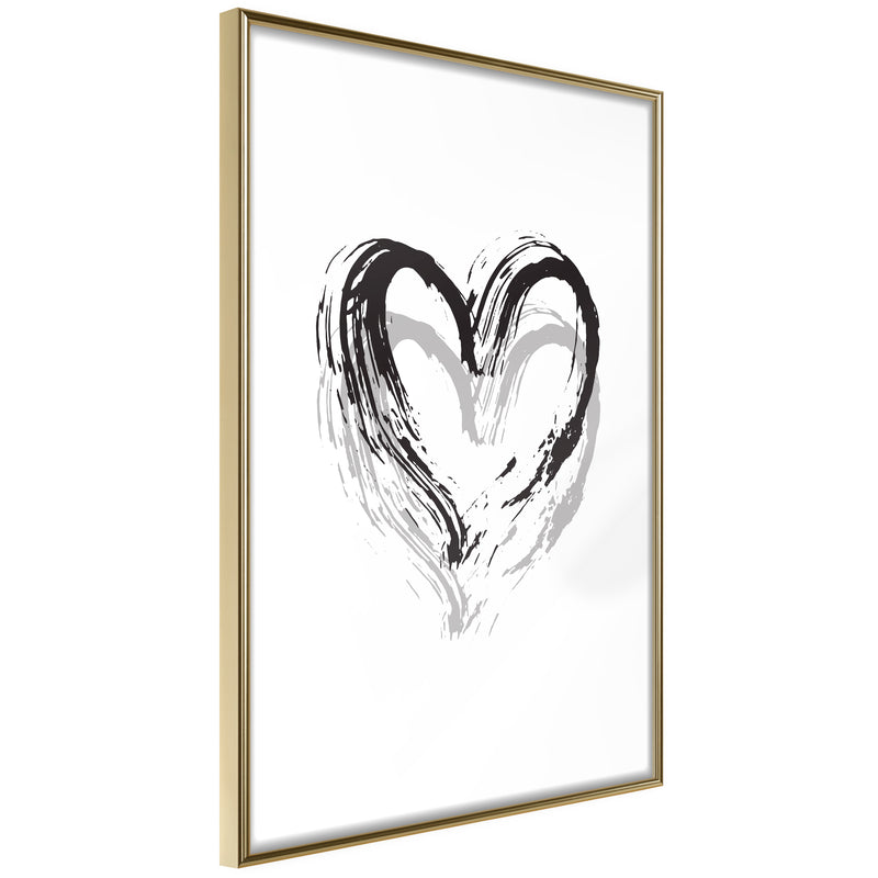 Poster - Painted Declaration of Love  - goud