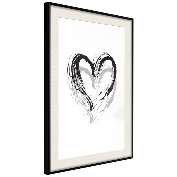 Poster - Painted Declaration of Love  - zwart passepartout