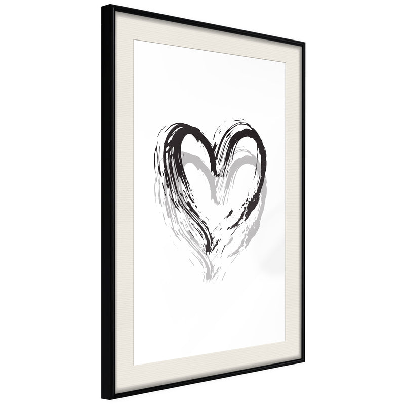Poster - Painted Declaration of Love  - zwart passepartout