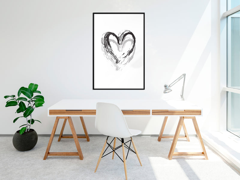 Poster - Painted Declaration of Love  - zwart