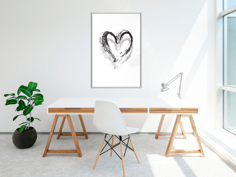 Poster - Painted Declaration of Love  - wit