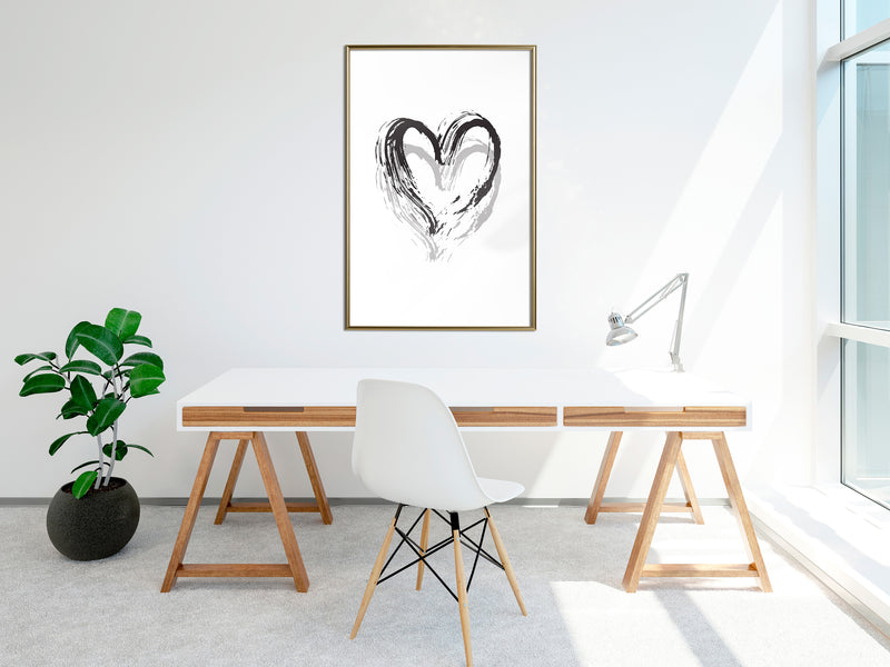 Poster - Painted Declaration of Love  - goud