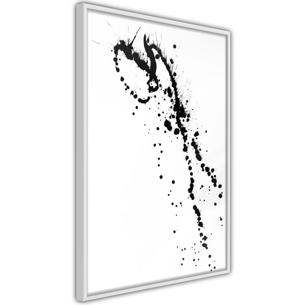 Poster - Ink Splash  - wit
