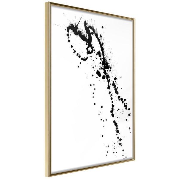 Poster - Ink Splash  - goud