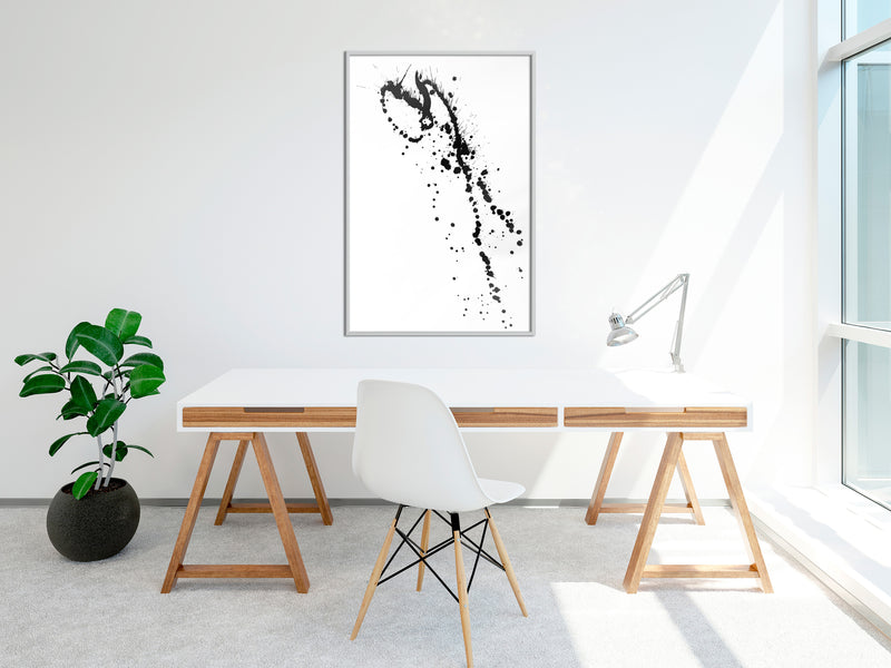 Poster - Ink Splash  - wit