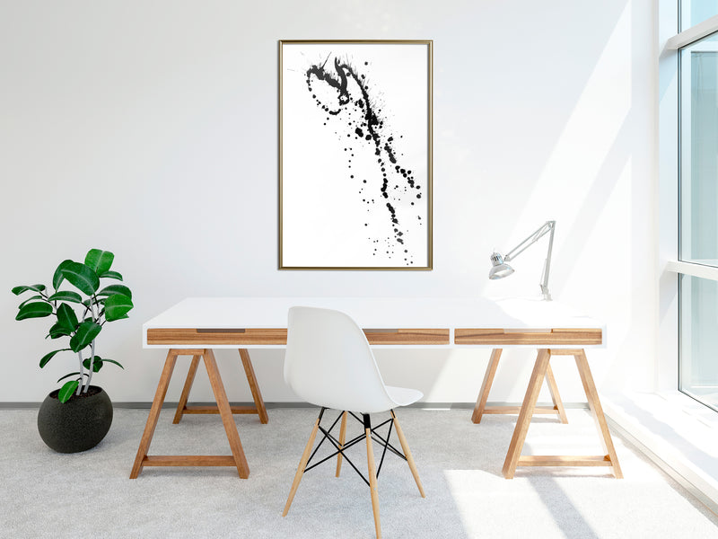 Poster - Ink Splash  - goud