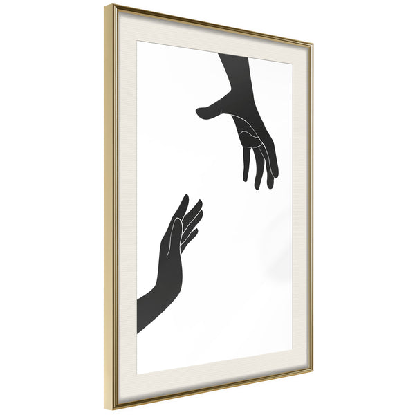 Poster - Language of Gestures II  - goud passepartout