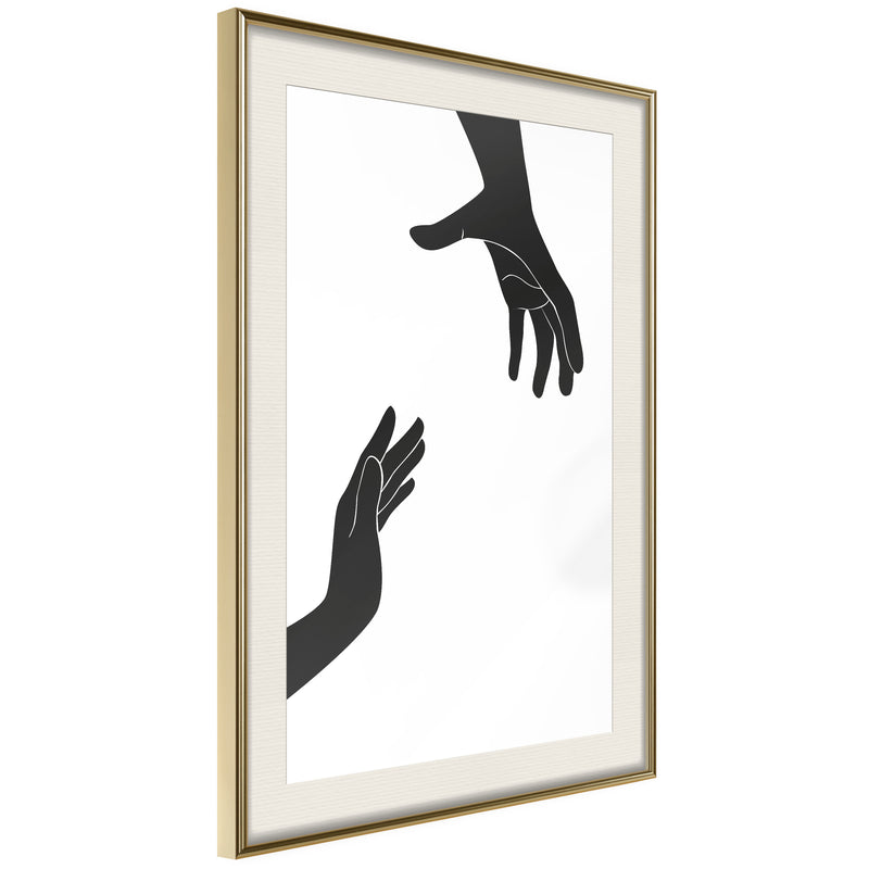Poster - Language of Gestures II  - goud passepartout