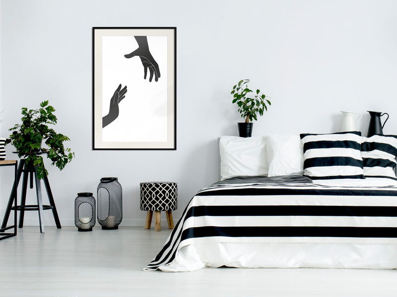 Poster - Language of Gestures II  - zwart passepartout