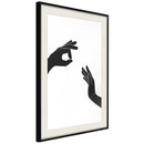 Poster - Language of Gestures I  - zwart passepartout