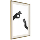 Poster - Language of Gestures I  - goud passepartout