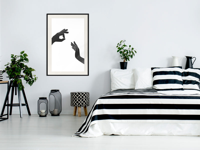 Poster - Language of Gestures I  - zwart passepartout