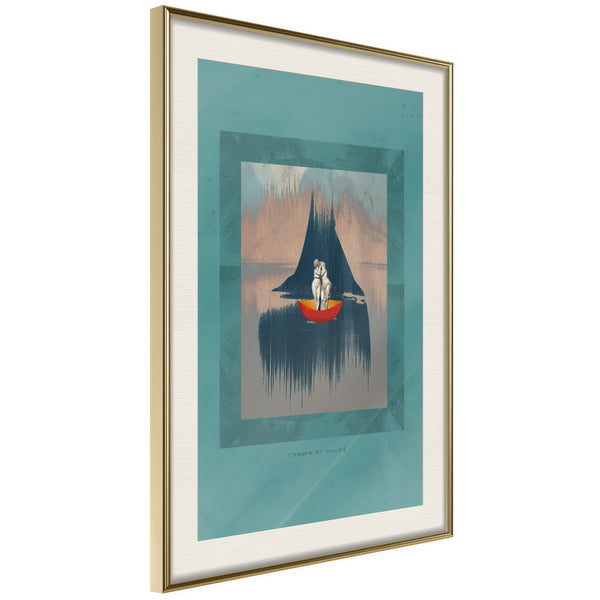 Poster - Cupid and Psyche  - goud passepartout