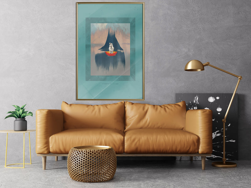 Poster - Cupid and Psyche  - goud