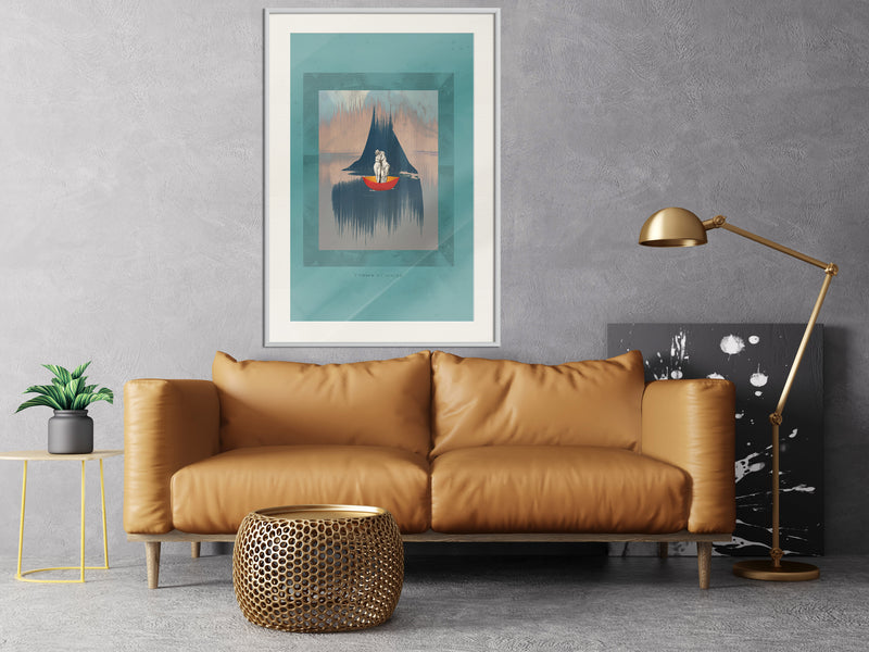 Poster - Cupid and Psyche  - wit passepartout
