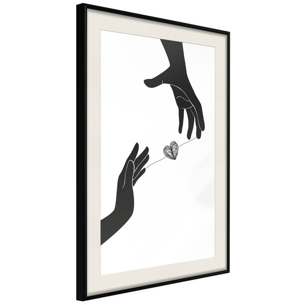 Poster - Instant Connection  - zwart passepartout