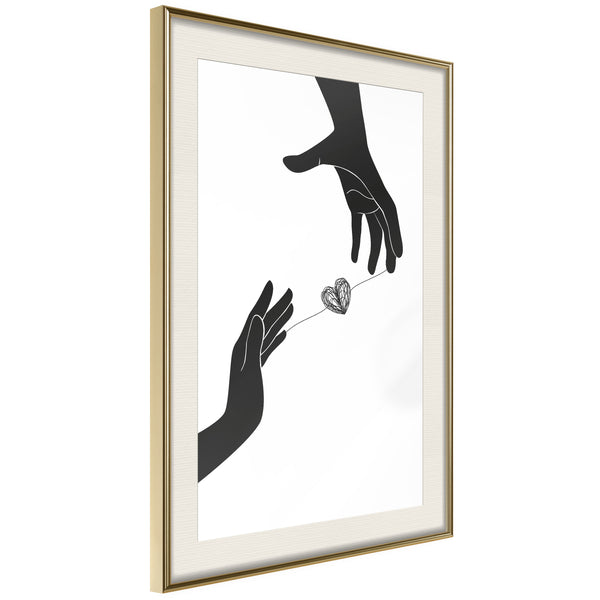 Poster - Instant Connection  - goud passepartout