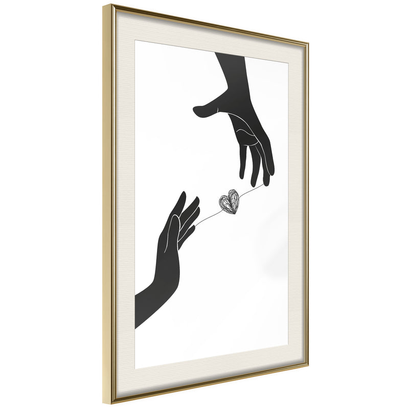 Poster - Instant Connection  - goud passepartout