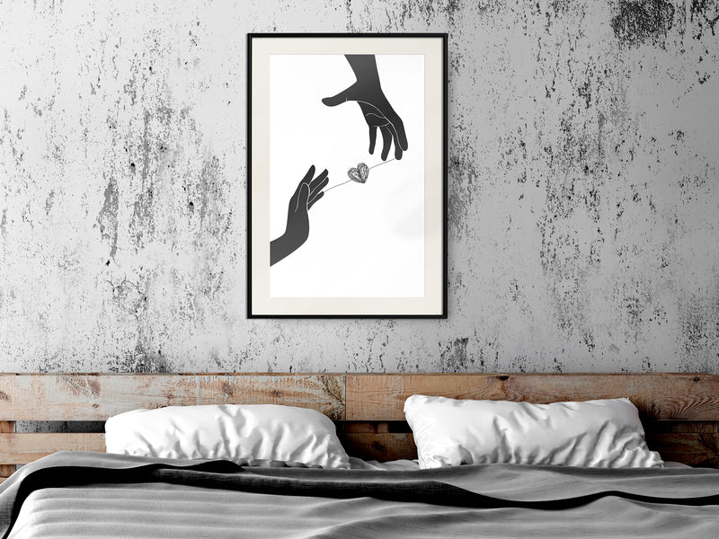 Poster - Instant Connection  - zwart passepartout
