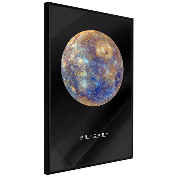 Poster - The Solar System: Mercury  - zwart
