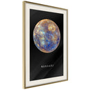 Poster - The Solar System: Mercury  - goud passepartout