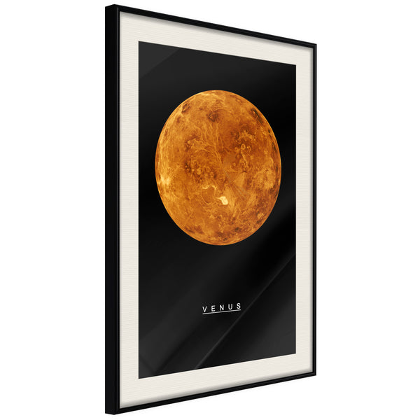 Poster - The Solar System: Venus  - zwart passepartout