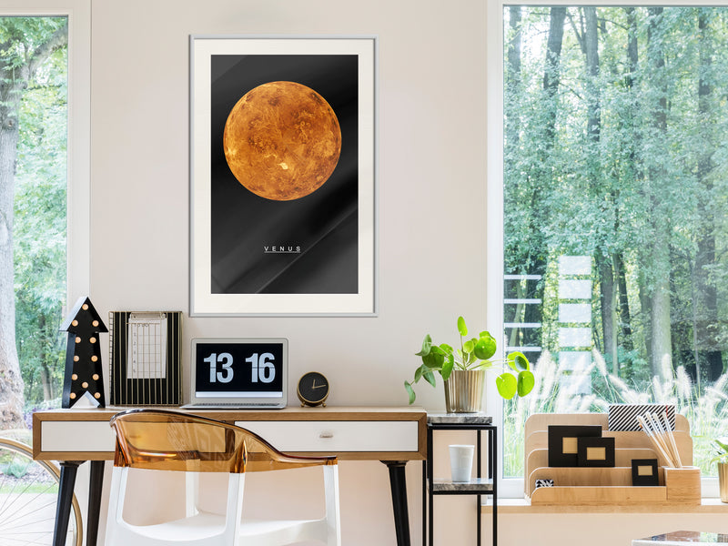 Poster - The Solar System: Venus  - wit passepartout