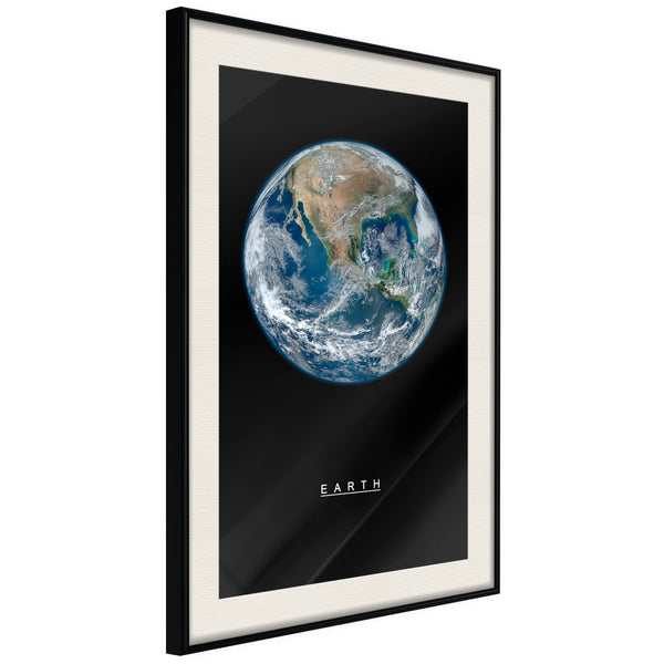 Poster - The Solar System: Earth  - zwart passepartout
