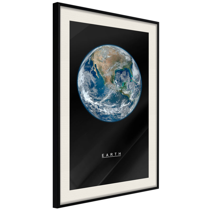 Poster - The Solar System: Earth  - zwart passepartout