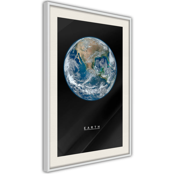 Poster - The Solar System: Earth  - wit passepartout