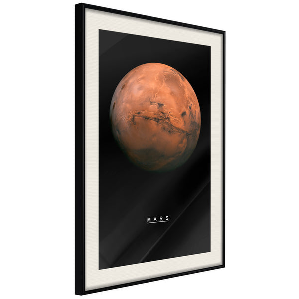 Poster - The Solar System: Mars  - zwart passepartout