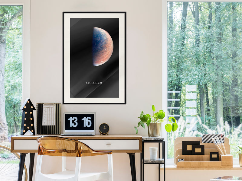 Poster - The Solar System: Jupiter  - zwart passepartout