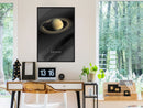 Poster - The Solar System: Saturn  - zwart